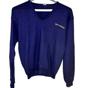 Man V-neck blue sweater